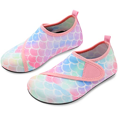 L-Run L-CT02-FISH SCALE-30-31 Kids Water Sports Shoes Girls Boys Beach Pool Slide Sandals Outdoor Pink 11.5-12.5=Eu30-31 thumb #2