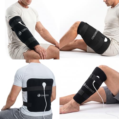 CooCoCo FSA Wearable Heating Pad for Leg Knee Arm Hip HSA Eligible Heating Pad for Tennis Elbow Relief Soothing Warmth for Back Calf Comfort Adjustable Electric Heat Wrap for Relaxation