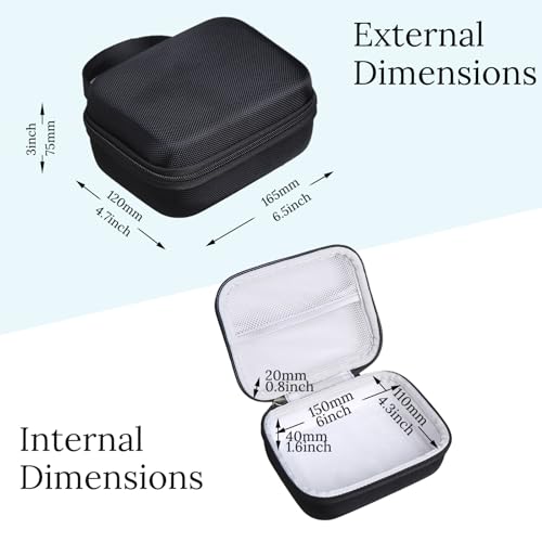Image of Case for Nelko Photo Printer PP01 Color Mini Portable Printer - Hard Travel Protective Carrying Storage Bag, Box Only (Black)