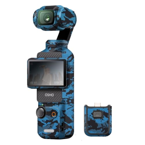 Pocket3 �J�����f�J�[���X�L���N���G�[�^�[�R���{�X�e�b�J�[�r�j�[�����b�v���h�~�ی�t�B�����R�[�g�A�N�Z�T���[ �ɓK������DJI Osmo Pocket 3�p(�i�C�g�u���[)