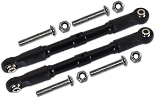 GPM 1:10 Rock Rey LOS03009 / Hammer Rey U4 LOS03030 Upgrade Parts Aluminum Front Turnbuckle for Steering - 1Pr Set Black