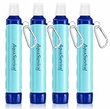 AquaSurvival - Lot de 4 Paille Filtrante Survie, Filtre Eau Portable 0,1...