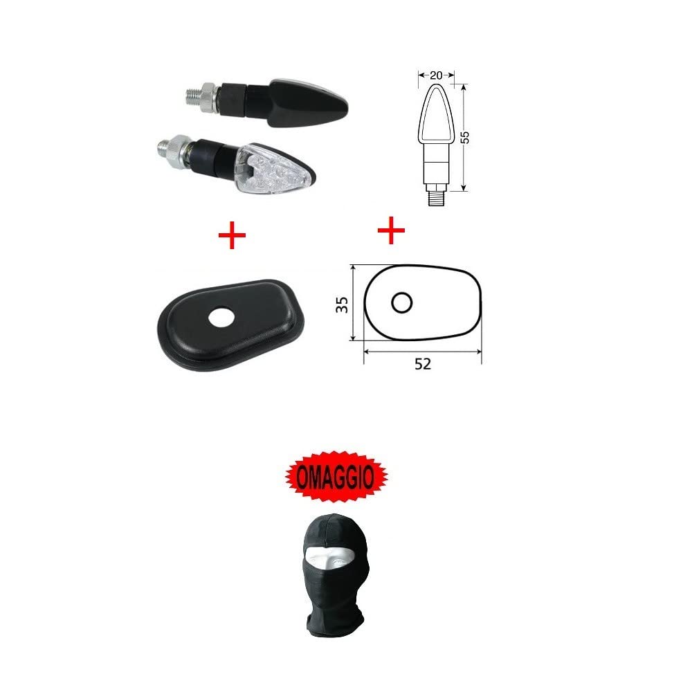 COMPATIBILE CON KAWASAKI ZXR 750 R 1991-1995 FRECCIE A COPPIA A LED+ADATTATORE PIASTRINE FRECCIA PER MOTO KAWASAKI LAMPA 90101+90062 NERE VETRO FUME' UNIVERSALE OMOLOGATO