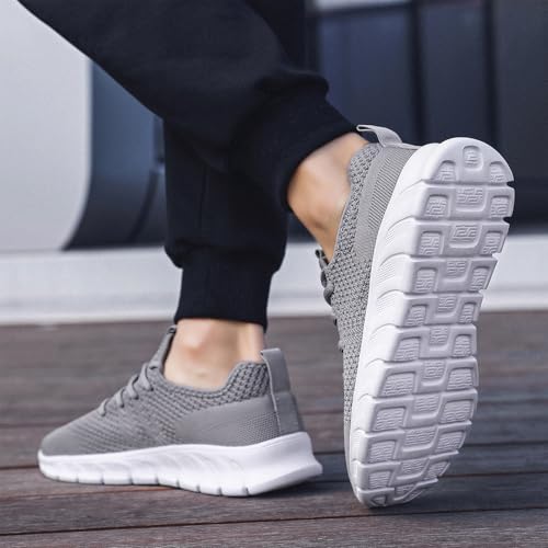 Image of Men Running Tennis Shoes Gym Fashion Sneakers Walking Workout Shoes Athletic Slip on Breathable Mesh Comfortable Lightweight Casual Sport Shoe