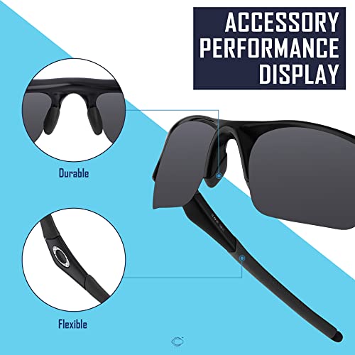 Image of SAUCER Replacement Nose Pieces Pads & Earsocks Temple Sleeve Rubber Kit for Oakley Half Jacket | Half Jacket XLJ Sunglass