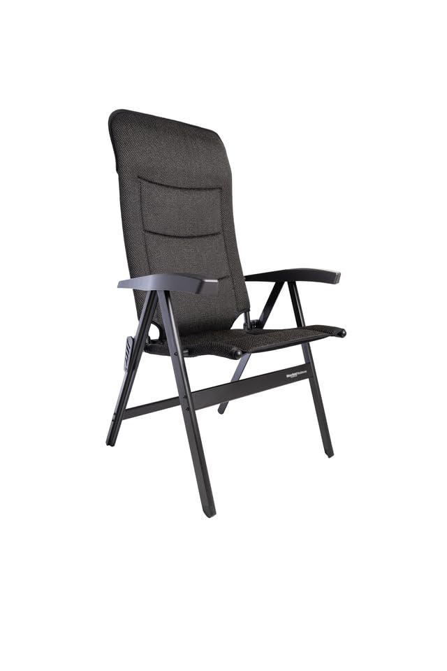 Westfield Noblesse Deluxe & Grande Campingstuhl, Klappbar, Outdoor Camping, Ergonomisch mit Kopfkissen, 100% Polyester, Dunkelbraun, 63-66x125-129x68cm, 4,8-5,1kg, Aluminium-Ovalrohr