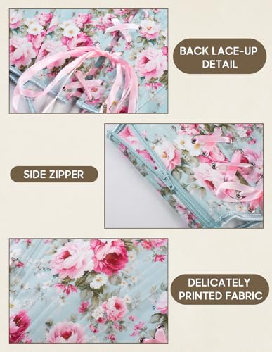 Image of Scarlet Darkness Corset Tops for Women Renaissance Floral Bustier Tops