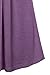Lem&Hao Slimming Fitted Tunics for Women Summer Flattering Long Tops Casual Wear Purple