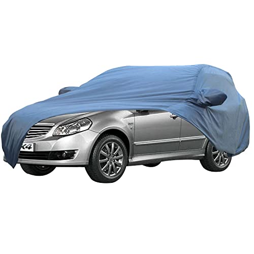 Image of Allextreme MSE5001 Car Body Cover Compatible with Maruti Suzuki Sx4 Custom Fit Dustproof UV Heat Resistant Indoor Outdoor Body Protection (Blue with Mirror)