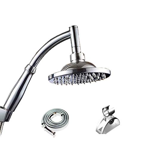 Preisvergleich Produktbild FLM Handbrause mit Schlauch und Halterung - Luxus-Niederschlag-Quadrat-Duschkopf Ultra-dünner Edelstahl-haltbarer Duschkopf Wasserfall-Effekt Wasser-Einsparung - Chrom