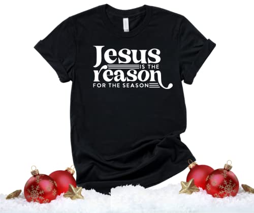 Miniatura 5 de Jesus Is The Reason For The Season Shirt, Christmas Shirts for Women Plus Size, Faith Based Christmas Tshirt, Stocking Stuffers Christian Gifts,