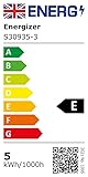 Energizer Dimmable Filament LED Candle Bulbs, E14 /Small Edison Screw, Clear 550 Lumens, Warm White, Pack of 5 - Image 7