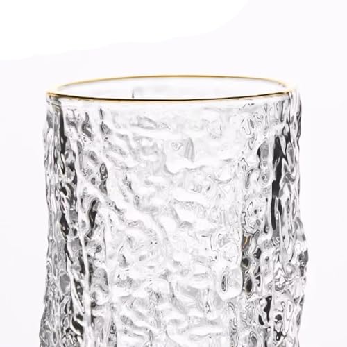 Vasos de agua pequeños con relieve de corteza sin tallo para mesa 7
