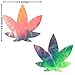 Neva Nude Rainbow Sherbet Tie Dye Velvet Weed Leaf Nipztix Pasties Nipple Covers for Festivals, Raves, Parties, Lingerie and More, Medical Grade Adhesive, Waterproof and Sweatproof, Made in USA