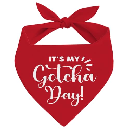 Its My Gotcha Day Dog Bandana Dog Bandana Pet Kerchief for Small Medium Dogs Red Pet Kerchief Gift for Dogs Lover Pets Scarf Triangle