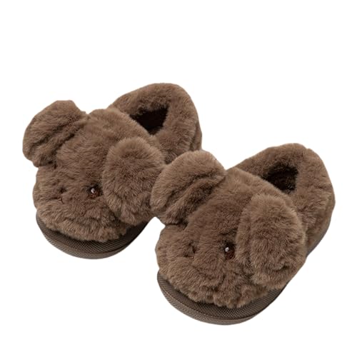 Chaussons mignons pour enfants en coton peluche chien