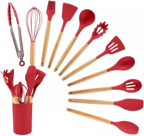 Kit 12 Peças de Utensílios de Cozinha em Silicone Grau Alimentíci...