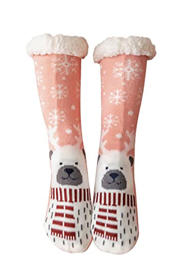 PUTUO Pantofole Invernali Calde da Donna - Calzini Termici e Spessi per Natale a Casa