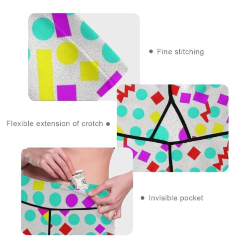 Leggings de yoga para el gimnasio o paseos urbanos mallas blancas retro de los años 90 suaves 5