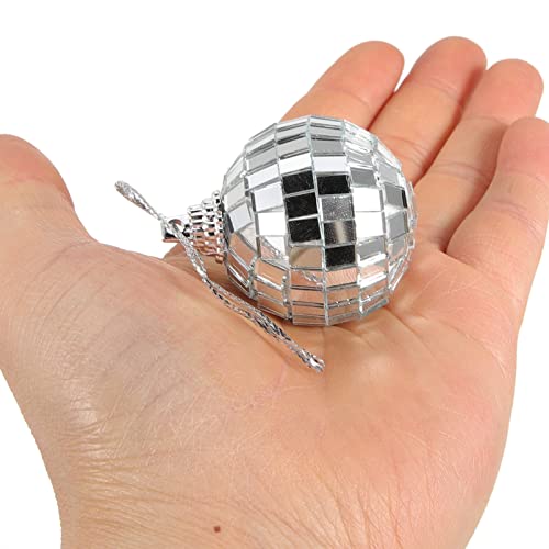 Jojofuny - 5 bolas espejadas colgantes reflectantes para bodas y eventos, diseño en vidrio miniatura 3