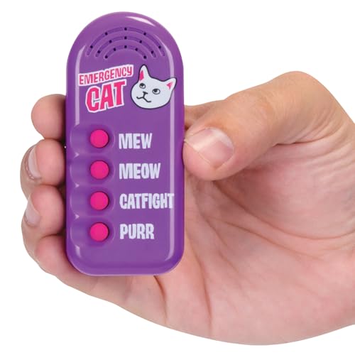 Image of Archie McPhee: Emergency Cat - Electronic Sound Maker, 3.5 inch Handheld Device, 4 Sound Effects: Mew-Meow-Purr-Catfight, Feline Fun Gag Gift, Novelty Toy