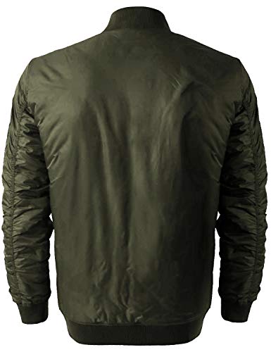 Shaka Wear Men's Flight Jackets – Casual MA-1 Bomber Coat Windbreaker Full Zip Fully Lined Regular and Bigs S~3XL4