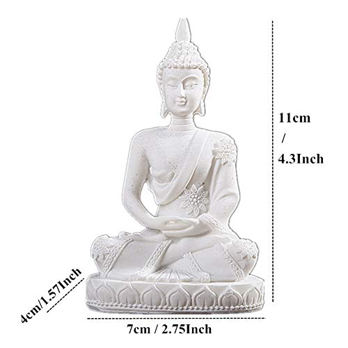 Vilead Buddha Statue For Home Office Tabletop, Thai Shakyamuni Sitting Statue With Bronze Finish, 4.3” Minimalist Sandstone Buddha For Zen Decor, Meditation Decor #TOP1
