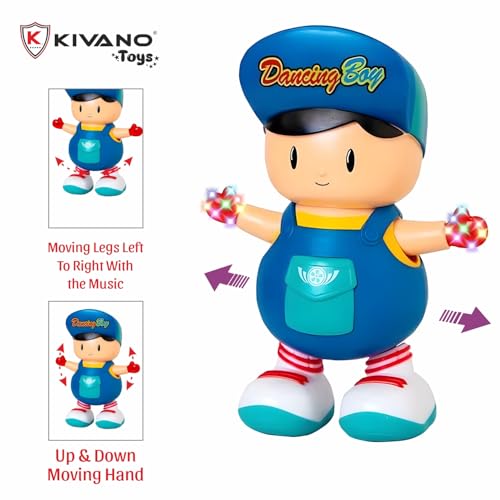 Image of Toys Dancing Boy Musical Toy for Kids with 3D Flashing Lights, Music, 360-degree Dance Moves, Educational Toy, Battery Operated, Ages 3+ - Multicolor