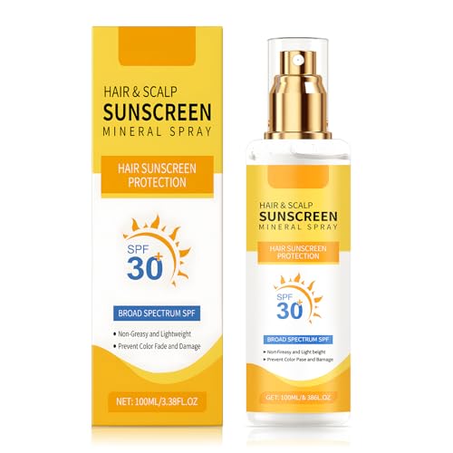 Ultimate Hair & Scalp Sunscreen Spray SPF 30, Color-Safe UV Blocker for Dyed Hair, Weightless Invisible Mist for Non-Greasy Protection, Beach-Pool-Daily Essential