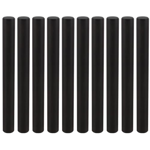 Gorise 10 varillas de ébano de 100 × 10 mm de largo, redondas y acabadas, de madera para modelismo, manualidades y bricolaje, color negro.