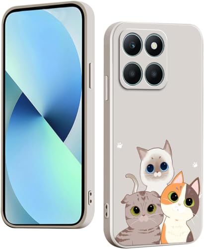 WOKEZ Honor X6a Kattmönster Silikonfodral - Stöttåligt Ultratunt