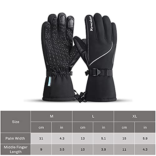 Luvas,KKcare Luvas de esqui de inverno à prova d'água à prova de vento com tela sensível ao toque l