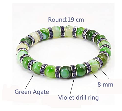 Green Agate Bracelet money attraction Chakra Bracelet, bead bracelet, brings money wealth rich bracelet, prosperity and good luck, Stone, Agate4
