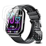 【2枚】Aiaema 1.85インチ保護フィルム高透過率 24時間内気泡自動消えAiaema 1.85インチ 保護フィルム 液晶保護 傷防止 高透過率 スマートウォッチ 1.85インチ大画面 フィルム