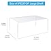 iPEGTOP Set of 6 Large (15.7 x 9.4 Inch) Kitchen Cabinet Organizer Shelf, Wire Freezer Storage Shelves Rack, Rustproof Steel Metal Shelf Riser for Dish Plates Pantry Cupboard Organization, White