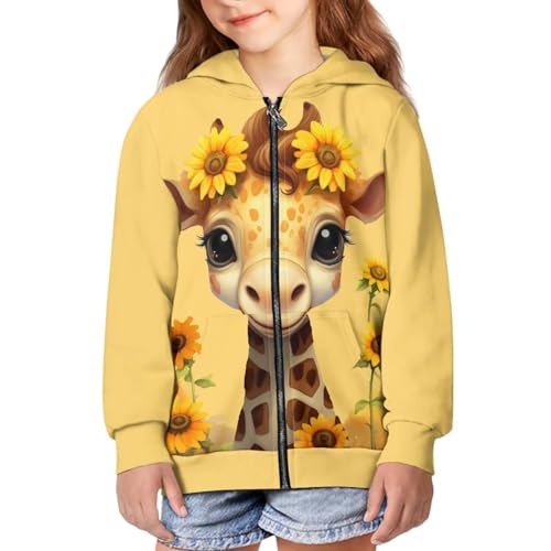 Upetstory Kids Zip Up Hoodie Fashion Hooded Sweatshirt for Girls Boys Size 6-16