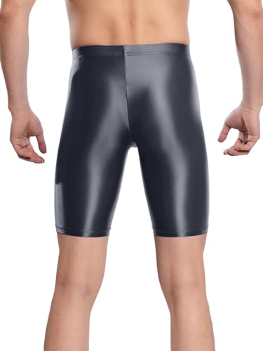 Mens Glossy Swimsuit Boxer Shorts Elephant Trunks Sheath Pouch Underwear Swimwear Bathing Suit2