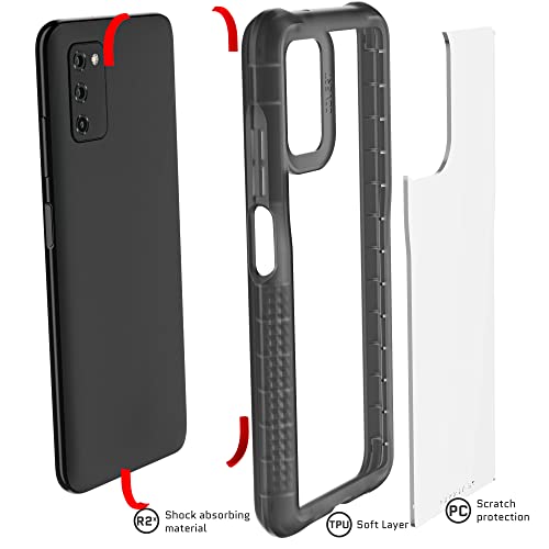 Image of Ghostek COVERT Samsung A03s Case with Clear Slim Fit Design and Anti-Slip Grip Bumper Premium Shockproof Protection Thin Protective Phone Cover Designed for 2021 Samsung Galaxy A03s (6.5 Inch) (Smoke)
