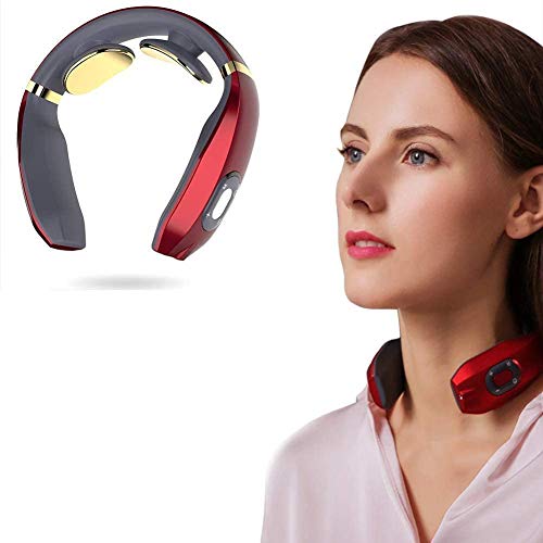Masajeador de cuello,Masajeador de cuello electromagnético,Masajeador de cuello Tratamiento cervical eléctrico Terapia física multifunción 6 modos de masaje Diseño inteligente 3D