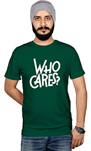 WorkshopWho Care Men's T-Shirt Cool Cotton Tee Shirt Crew Neck Graphic Tshirts