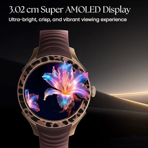 Image of Fastrack Ella Smart Watch for Women with 1.2 inch inch AMOLED Display,Patterned Bezel,AI Watchface & AI Chat,Functional Crown,24 /7 Health Suite,BT Calling,SpO2,HRM,IP68, Multiple Menu Styles- Dark Wine