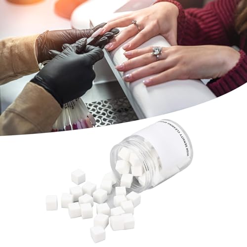 Tyenaza 50pcs esponjas de unhas macias, esponjas quadradas de arte de limpeza de alta densidade para