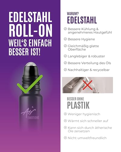 Air Creative® Einschlafhilfe Kinder natürlich - Träum schön Roll-On mit Lavendelöl & Mandarinenöl - ohne Melatonin -100% naturrein, sanft & beruhigend, 10 ml