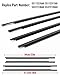 Weatherstrip Window Moulding Trim Seal Belt Fit for Dodge Ram 1500 2500 3500 4500 5500 Crew Cab 2009-2021 Replace 55112376AH 55112377AH 55372138AH 55372139AH (Not Fit for Quad Cab)