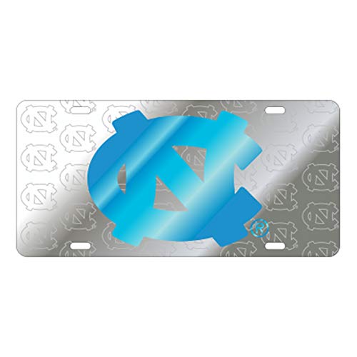 University of North Carolina Tar Heels Laser Cut Mirrored NC Etched Logo Back License Plate
