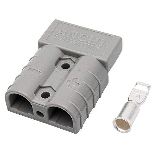 Connecteur Rapide Anderson 50A 600V Avec Câble 10AWG 50cm - Pour Chariots élévateurs, Solaire, Remorques, Bateaux - 2 Pièces