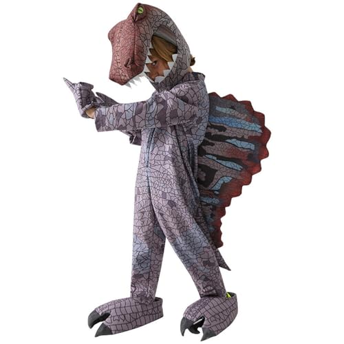 Forever Young Kids Child Spinosaurus Dinosaur Jumpsuit Animal Fancy Dress Costume (5-7 years)