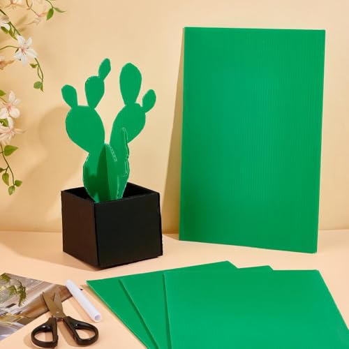 Image of AHANDMAKER 5 Pcs Lime Green Corrugated Plastic Sheets, 7.8x11.8 Inch Corrugated Poster Board, 3mm Thick Blank Yard Signs, Corrugated Plastic Board for DIY Crafts, Indoor and Outdoor Party Decor