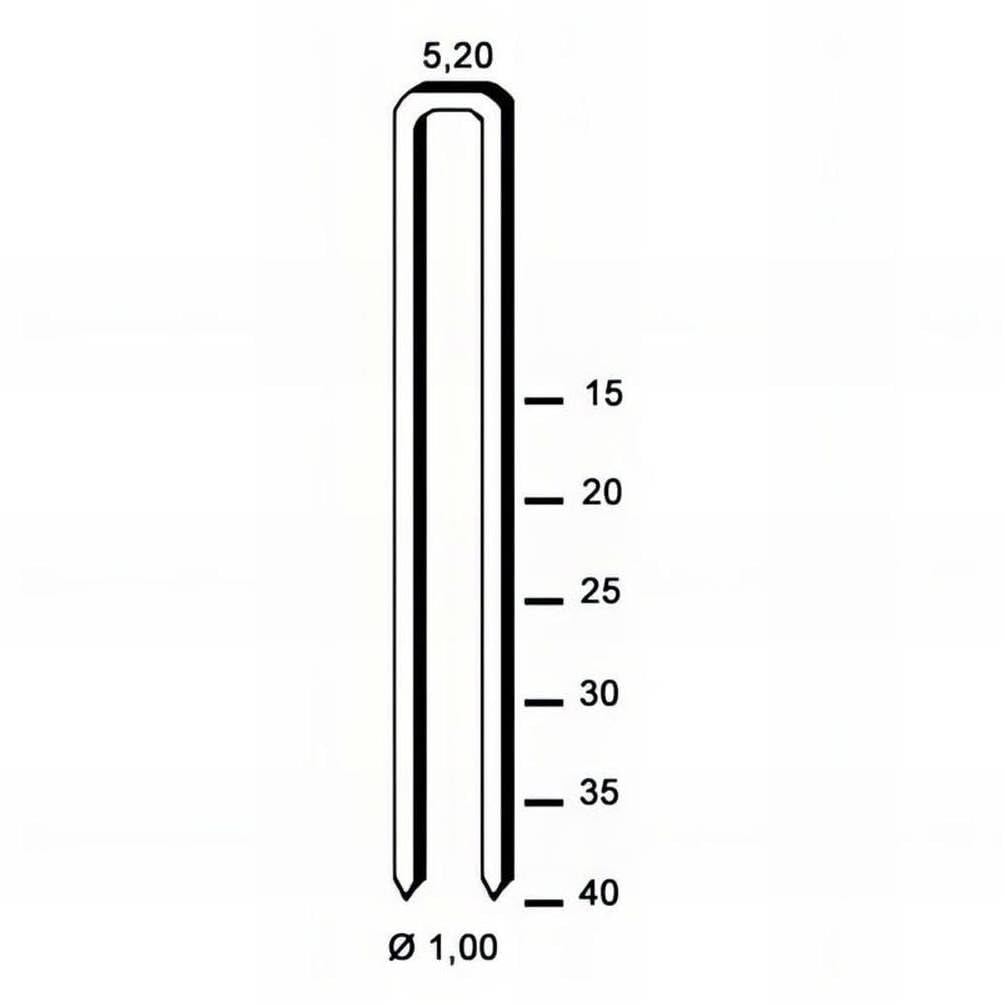 6.000 Grapas Em-25 – Galvanizadas Resinadas – 5,2 x 25 x 1 mm – D-Work