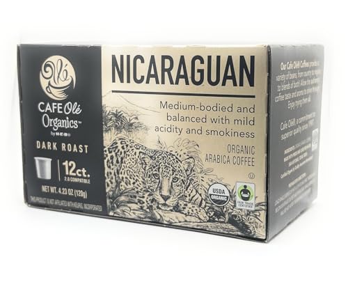 Cafe Ole Organics Nicaraguan Dark Roast Single Serve Coffee Cups, 12 count image 2